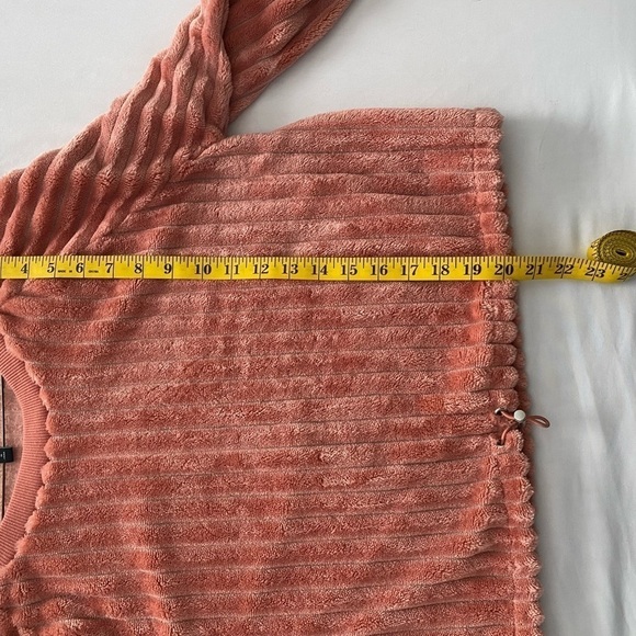 Derek Heart Shirt Soft Terracotta Crop Drawstring Hemline & Elastic Cuff Size L - Picture 10 of 11